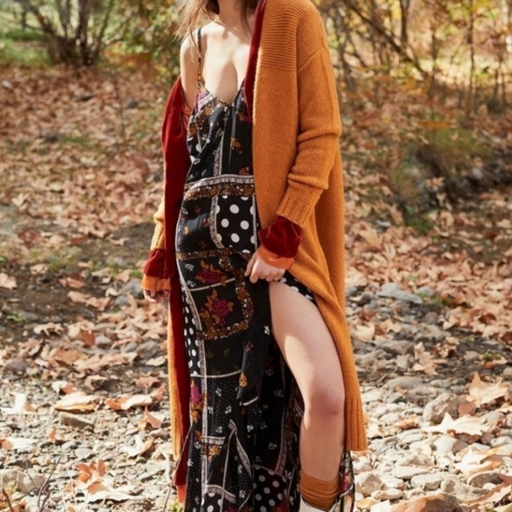 For love & Lemons knits‎ Dylan burnt Orange duster cardigan alpaca cardigan S